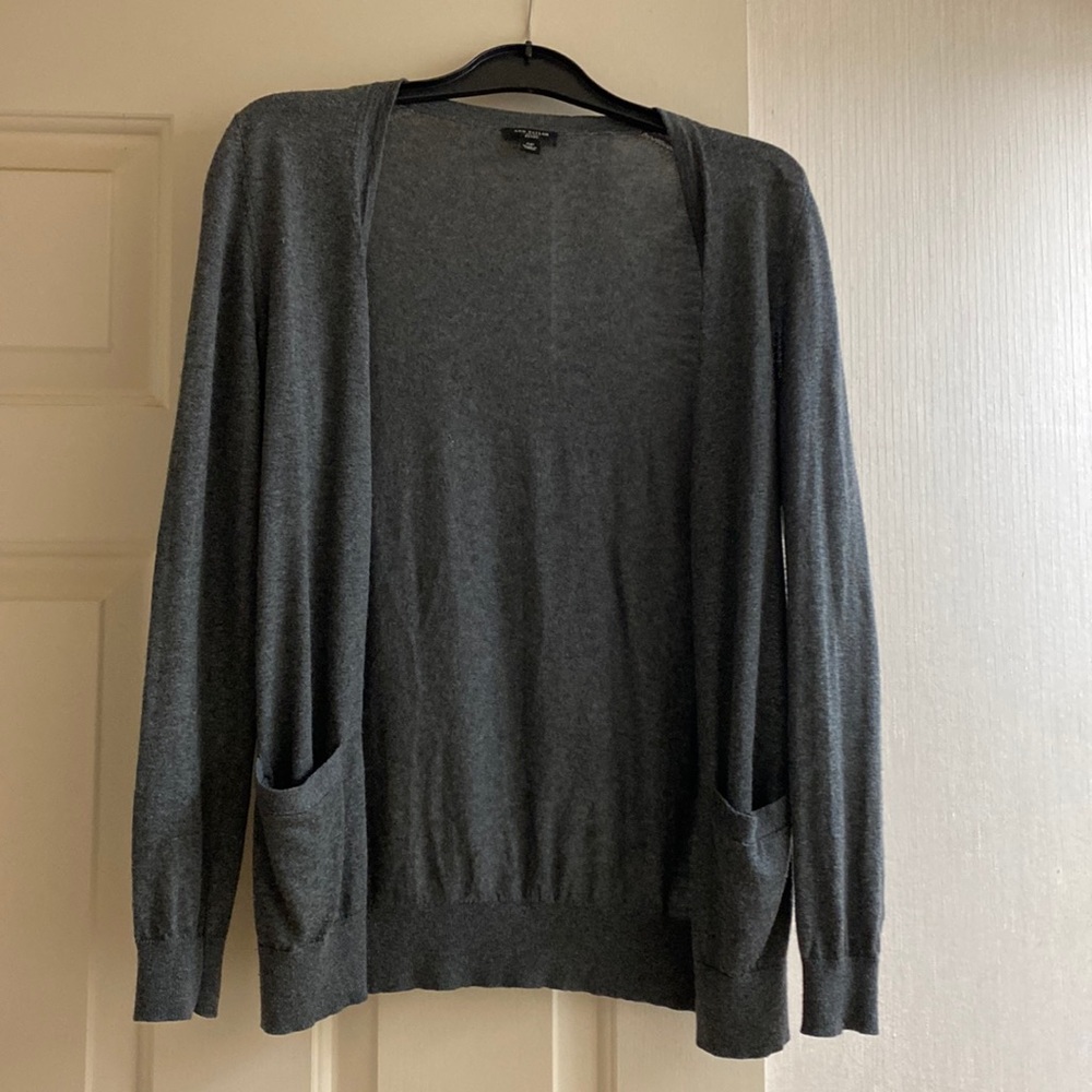100% extra fine merino wool gray cardigan from Ann Taylor size SP